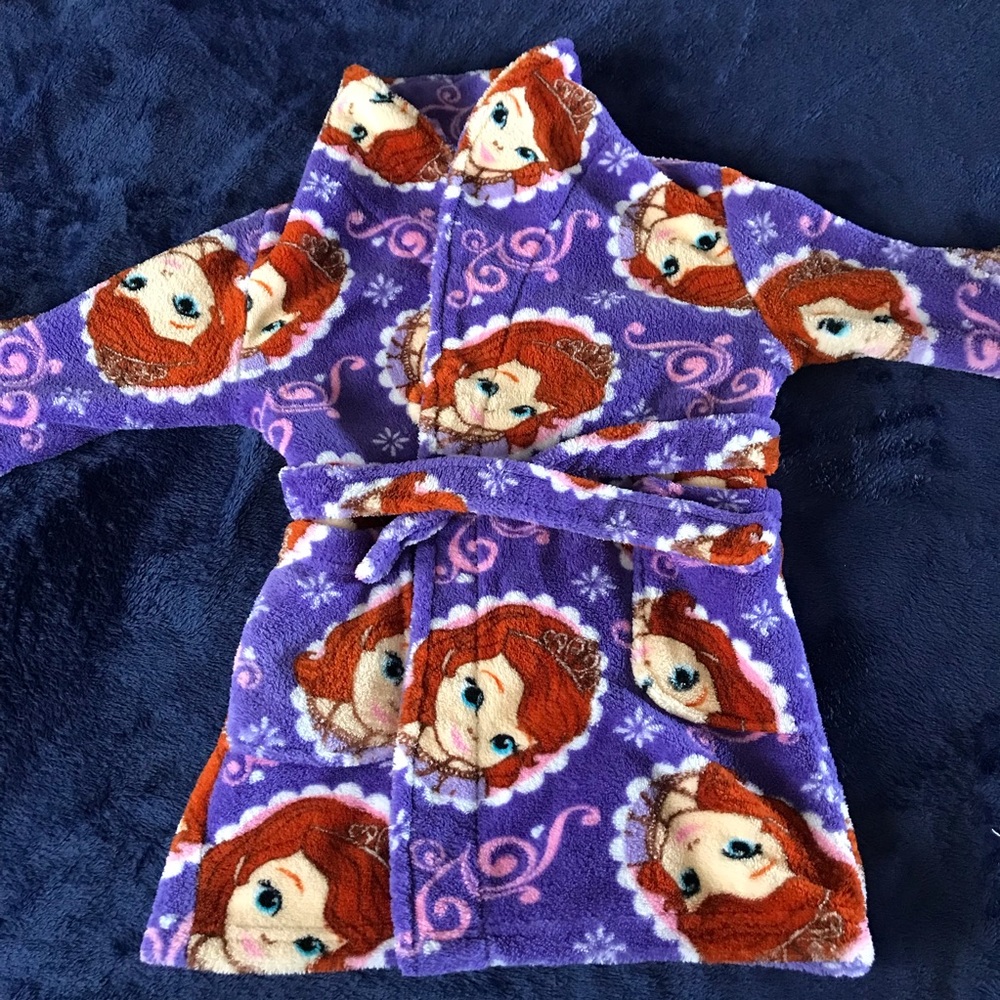 3/$20 Disney Sophia The First Plush Robe